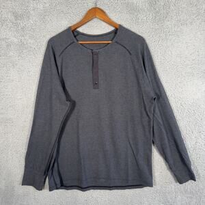 Lululemon Long Sleeve Shirt Mens XL Gray Stretch Casual